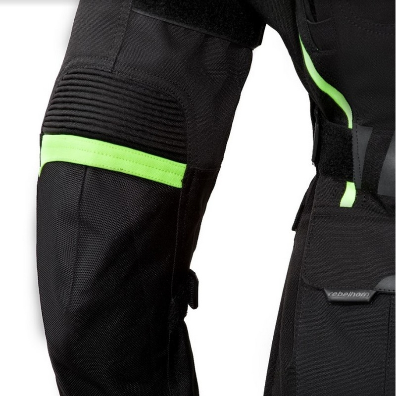 Dámská moto bunda Rebelhorn Hiker II černo-fluo žlutá výprodej