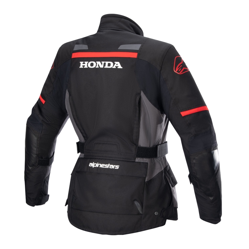 Chaqueta de moto para mujer Alpinestars Stella Andes Drystar Honda en negro y gris