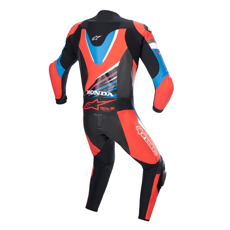 Mono de moto Alpinestars GP Force Honda negro-rojo fluo-blanco