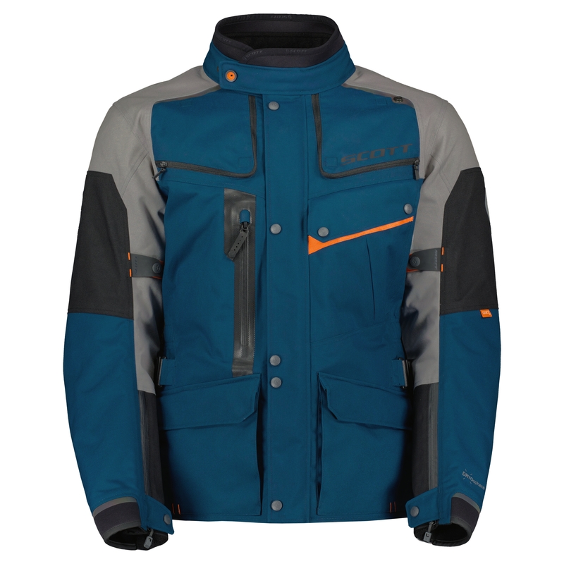 Chaqueta de moto SCOTT VOYAGER DRYO azul-gris liquidación