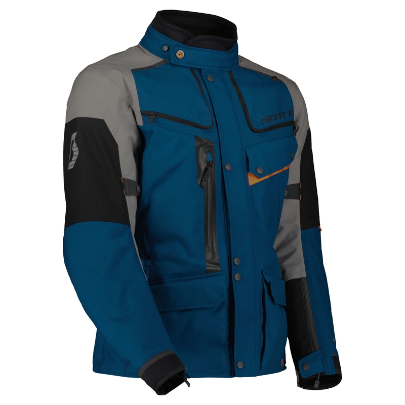 Chaqueta de moto SCOTT VOYAGER DRYO azul-gris liquidación