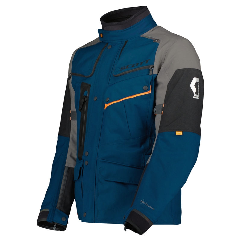 Chaqueta de moto SCOTT VOYAGER DRYO azul-gris liquidación