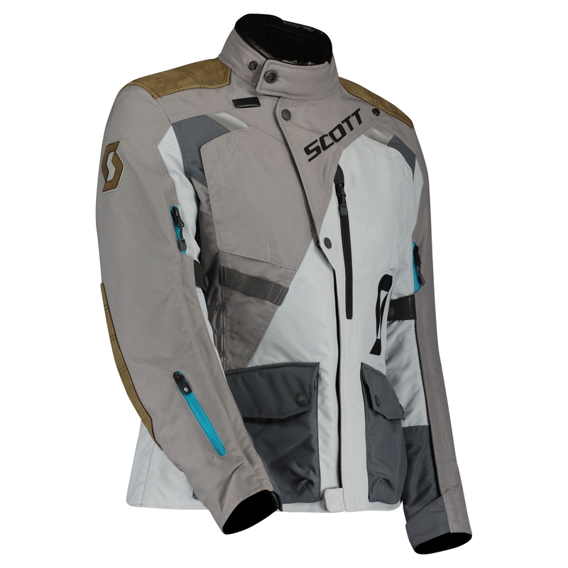 Chaqueta de moto para mujer SCOTT W'S DUALRAID DRYO IRON gris-marrón liquidación