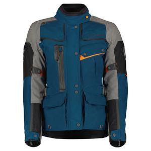 Chaqueta de moto para mujer SCOTT VOYAGER DRYO azul-gris