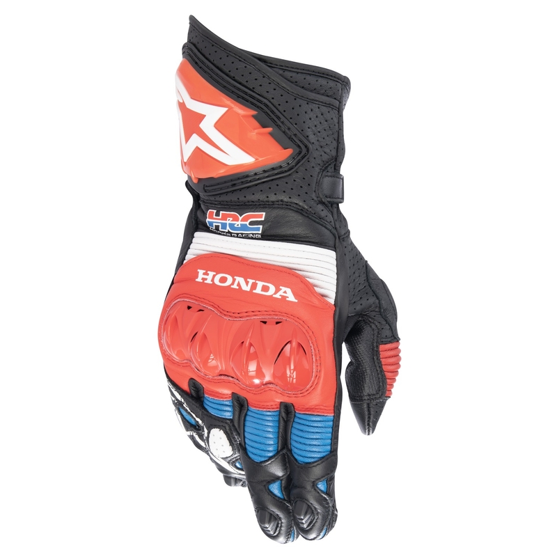 Guantes de moto Alpinestars GP PRO R 3 Honda negro-rojo azul fluo-blanco