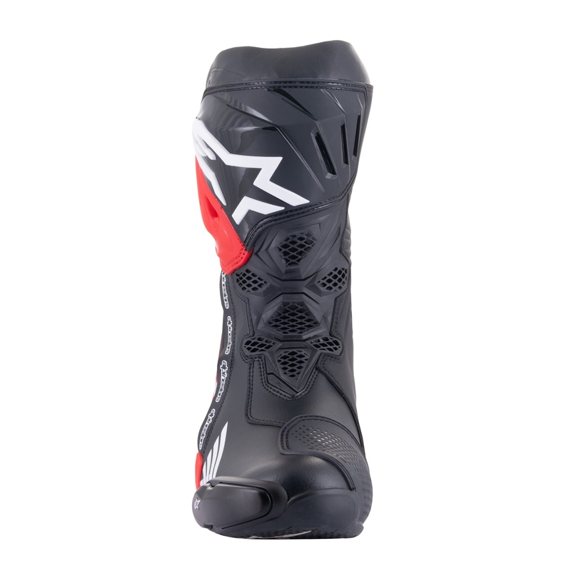 Botas de moto Alpinestars Supertech R Honda negro-rojo azul fluo-blanco