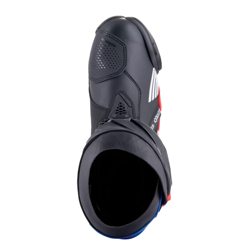 Botas de moto Alpinestars Supertech R Honda negro-rojo azul fluo-blanco