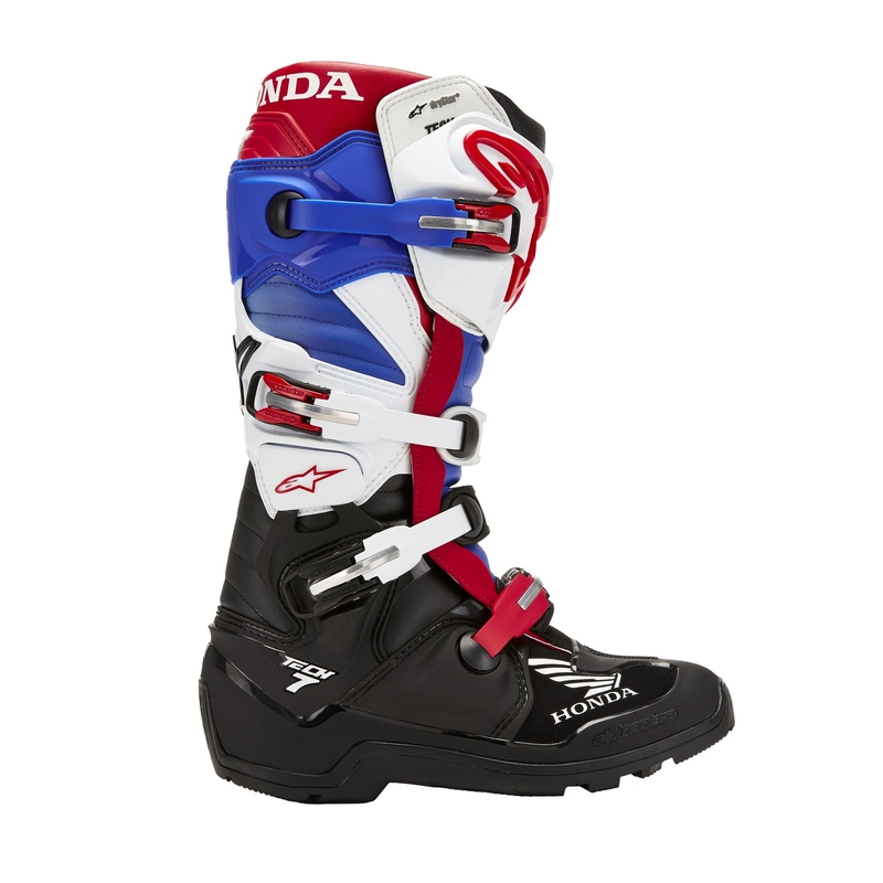 Botas de moto Alpinestars Tech 7 Enduro Drystar Honda Negro-Azul-Blanco-Rojo