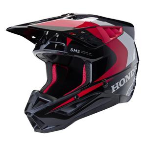 Casco Alpinestars S-M5 Honda Motocross 2024 negro-rojo-gris