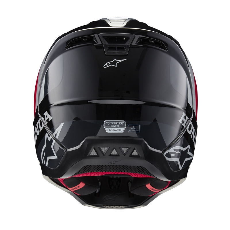 Casco de motocross Alpinestars S-M5 Honda, colección negro-rojo-gris
