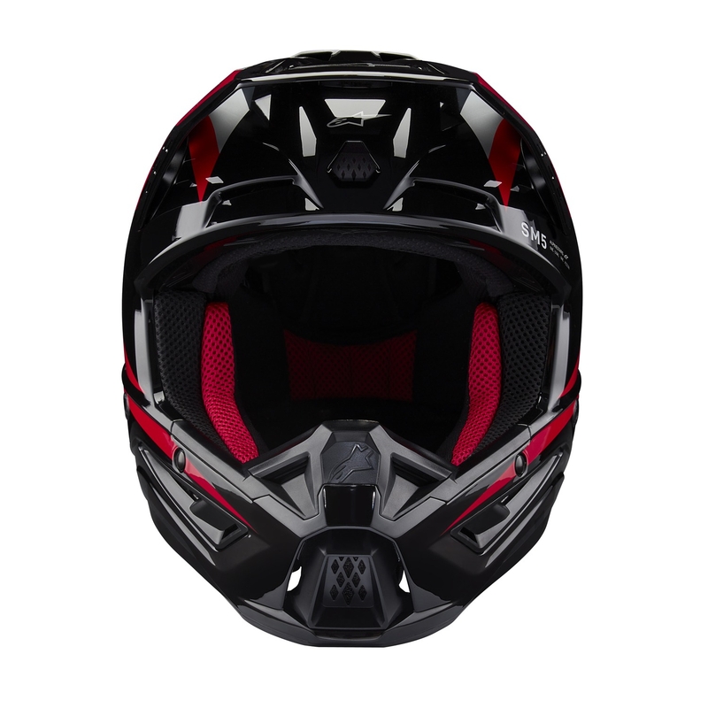 Casco de motocross Alpinestars S-M5 Honda, colección negro-rojo-gris