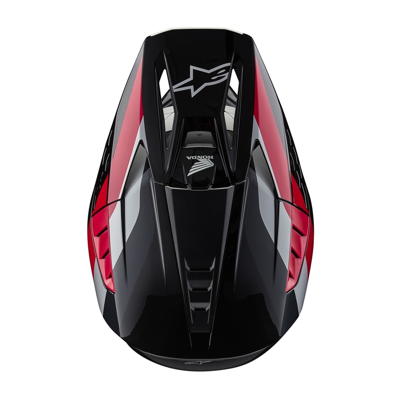 Casco de motocross Alpinestars S-M5 Honda, colección negro-rojo-gris