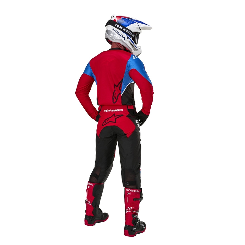 Camiseta de motocross Alpinestars Racer Iconic Honda Collection en rojo, negro, azul y blanco