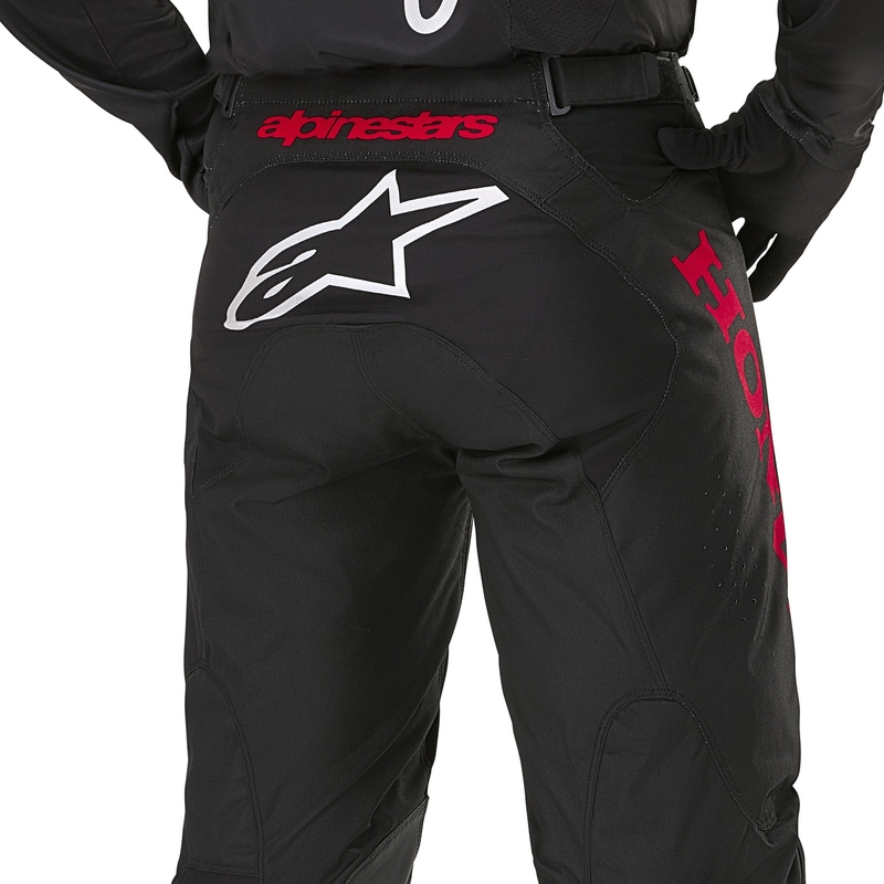 Pantalones de motocross Alpinestars Racer Iconic Honda Collection Negro-Rojo