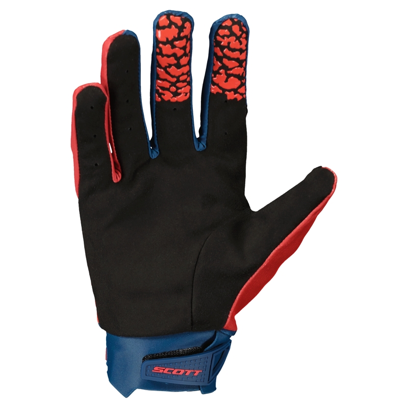 Guantes motocross SCOTT EVO TRACK azul-rojo neón
