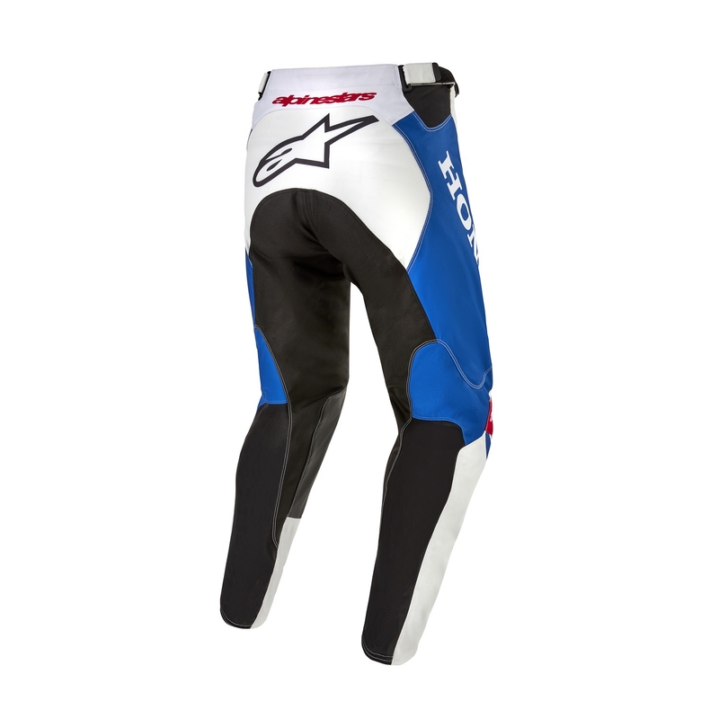 Pantalones de motocross Alpinestars Racer Iconic Honda, colección en blanco, azul, rojo y negro