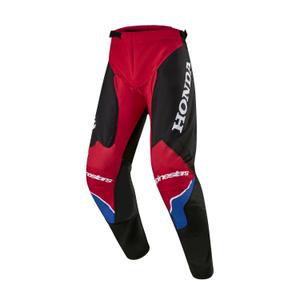 Pantalones de motocross Alpinestars Racer Iconic Honda, colección en rojo, negro, azul y blanco