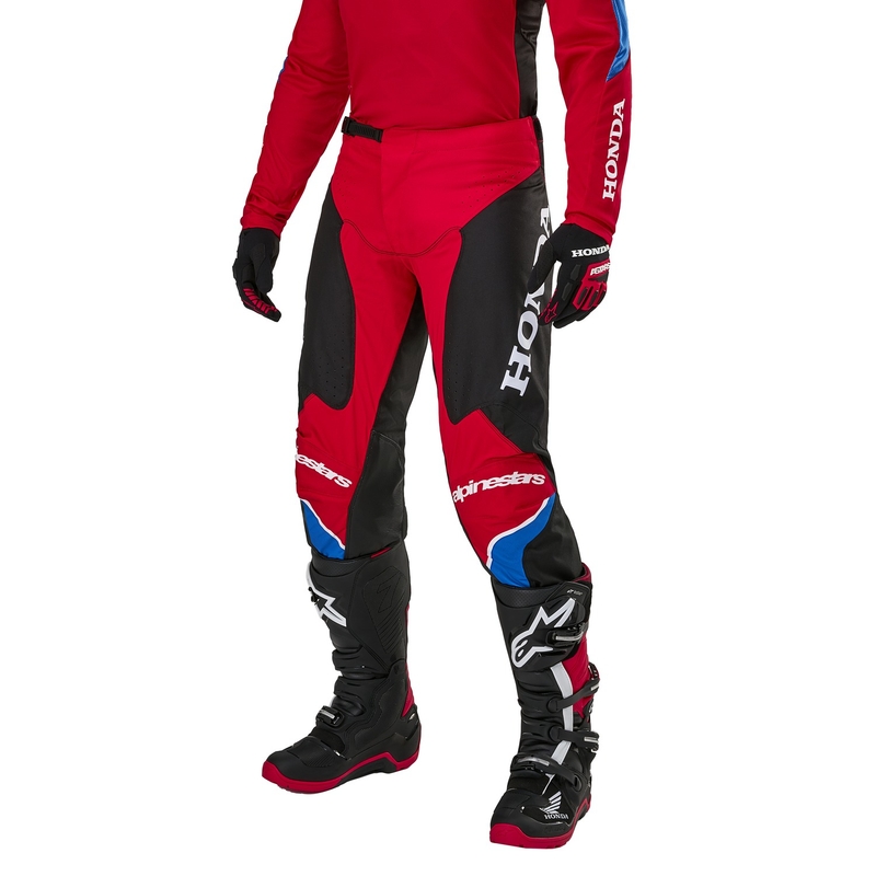 Pantalones de motocross Alpinestars Racer Iconic Honda, colección en rojo, negro, azul y blanco
