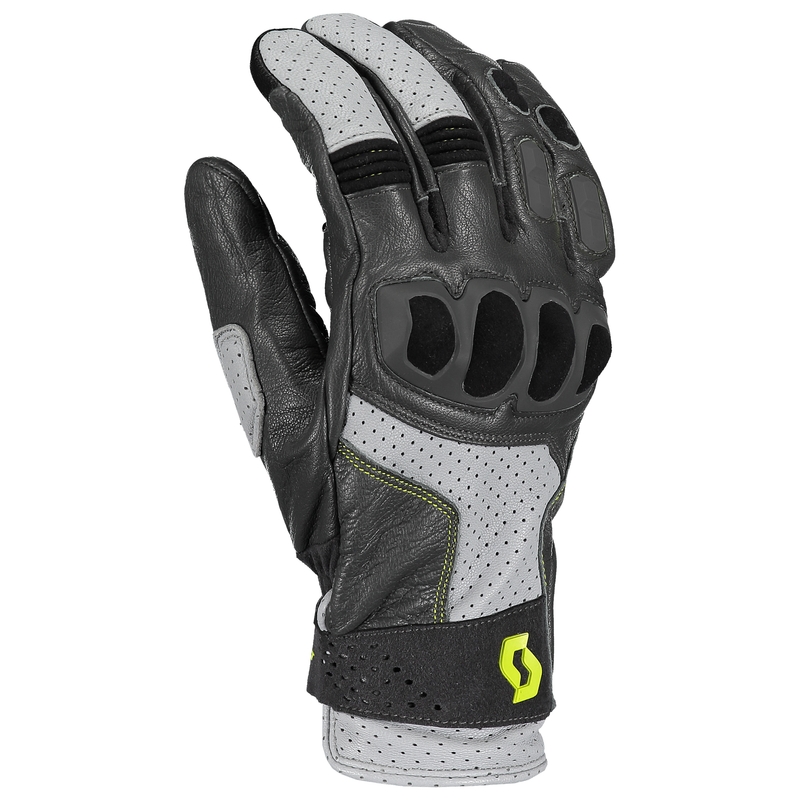 Guantes de moto de cuero SCOTT SPORT ADV gris-verde