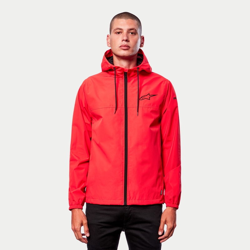 Chaqueta Alpinestars Treq Windbreaker rojo flúo-negro