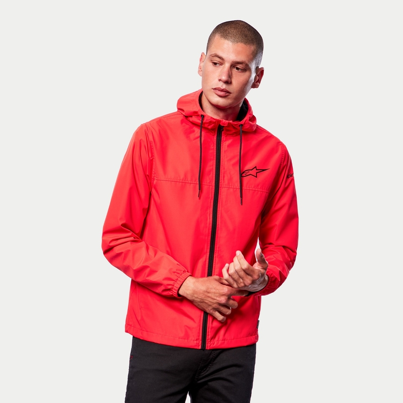Chaqueta Alpinestars Treq Windbreaker rojo flúo-negro