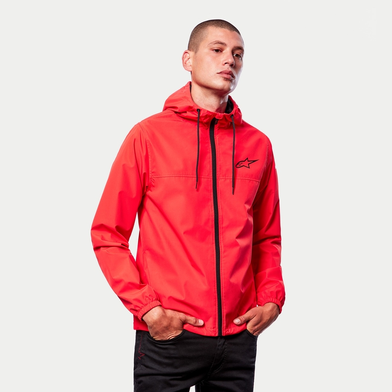 Chaqueta Alpinestars Treq Windbreaker rojo flúo-negro