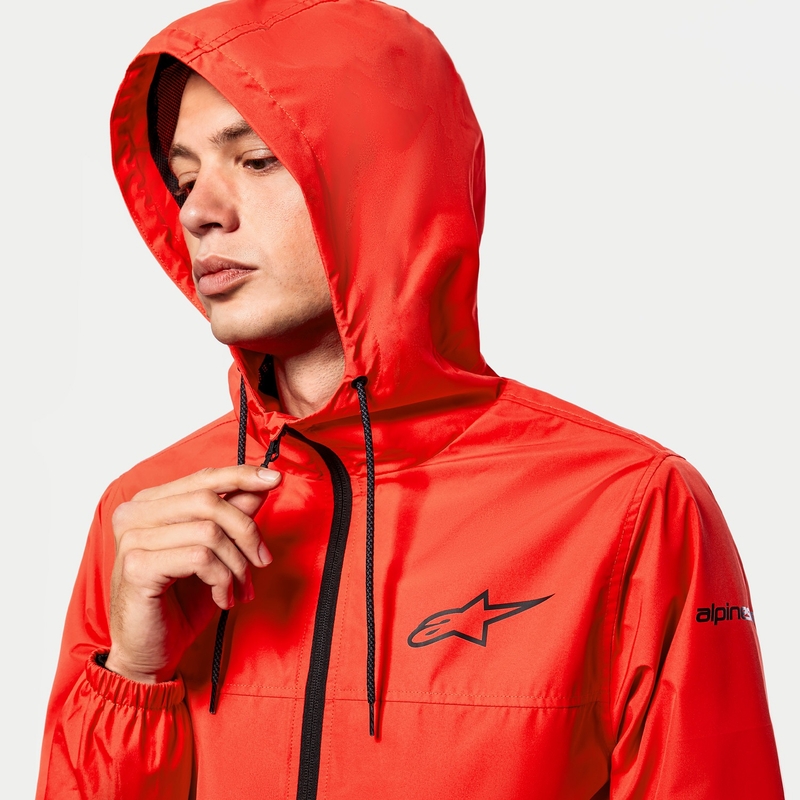 Chaqueta Alpinestars Treq Windbreaker rojo flúo-negro