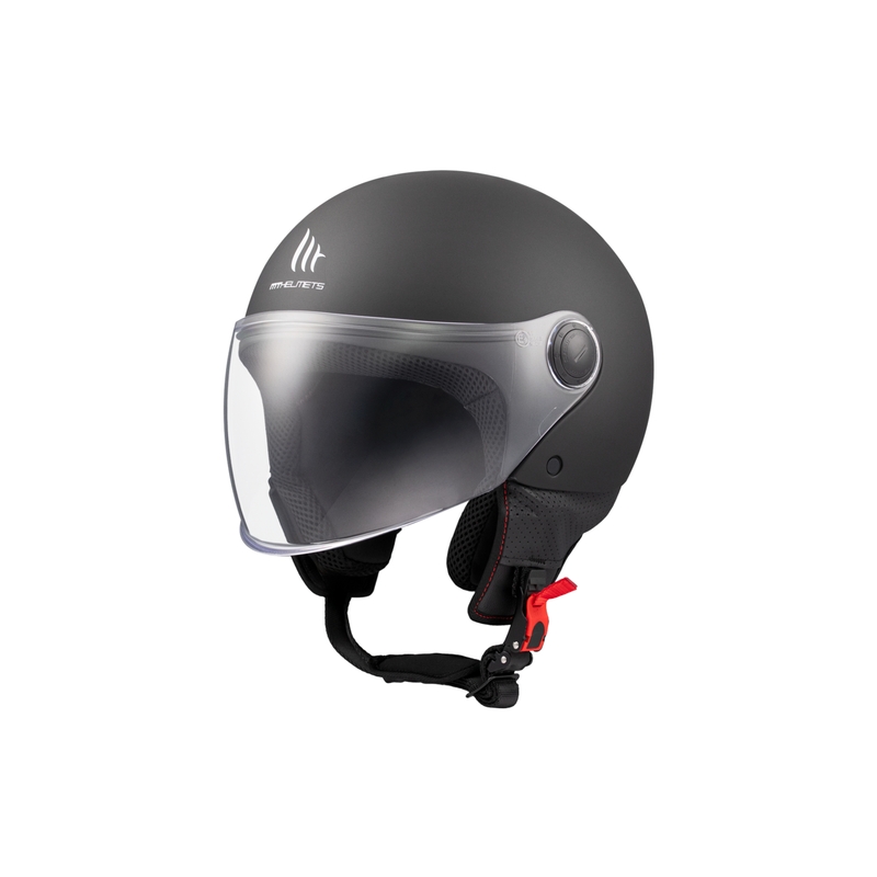 Casco de moto abierto MT Street S negro mate