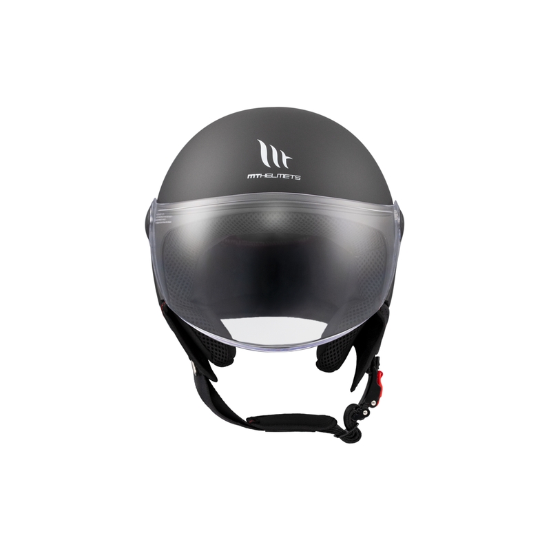Casco de moto abierto MT Street S negro mate