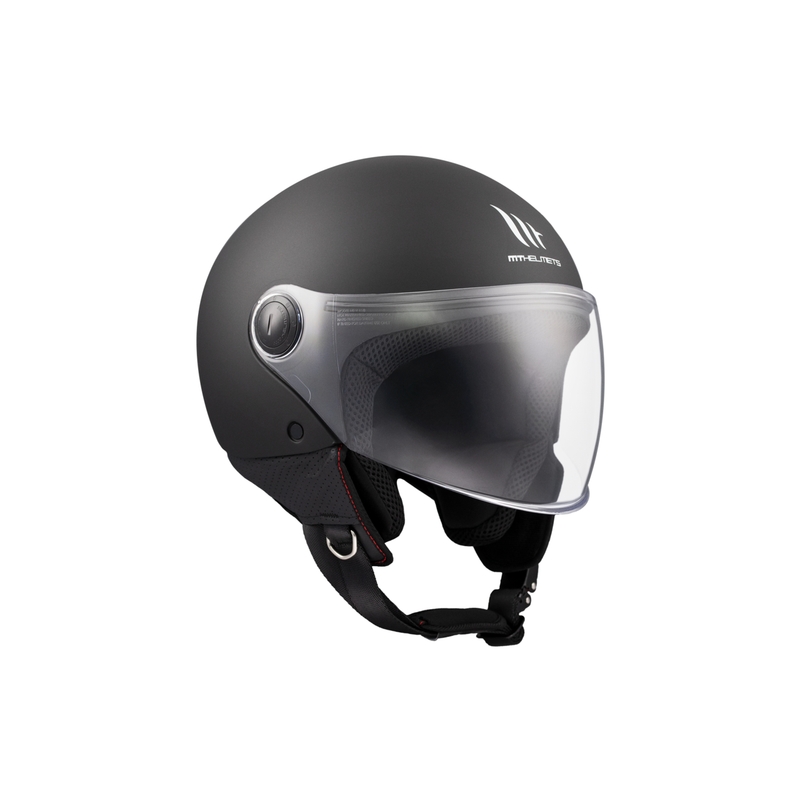 Casco de moto abierto MT Street S negro mate