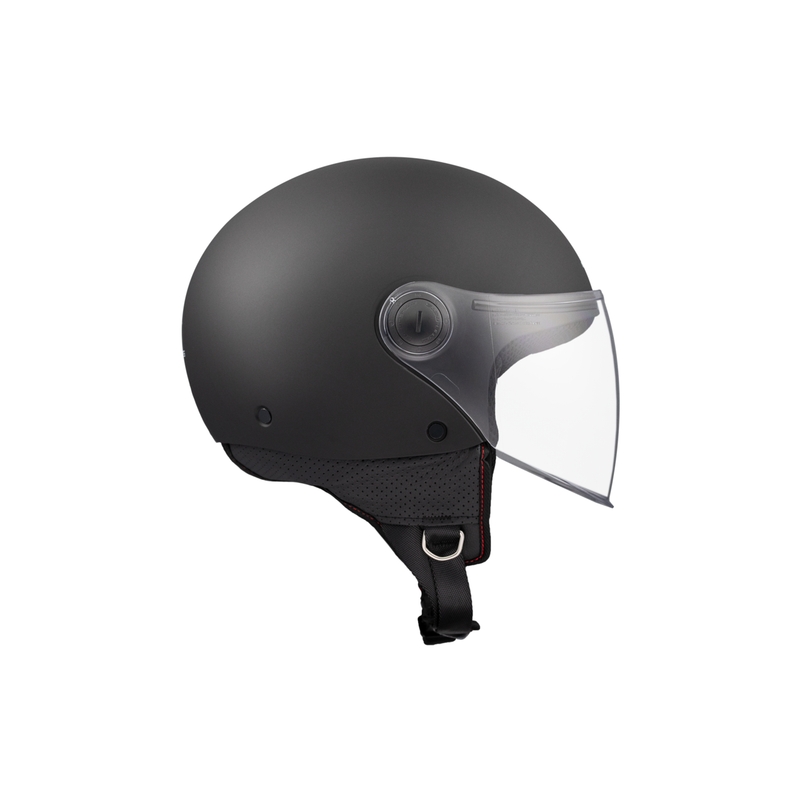 Casco de moto abierto MT Street S negro mate