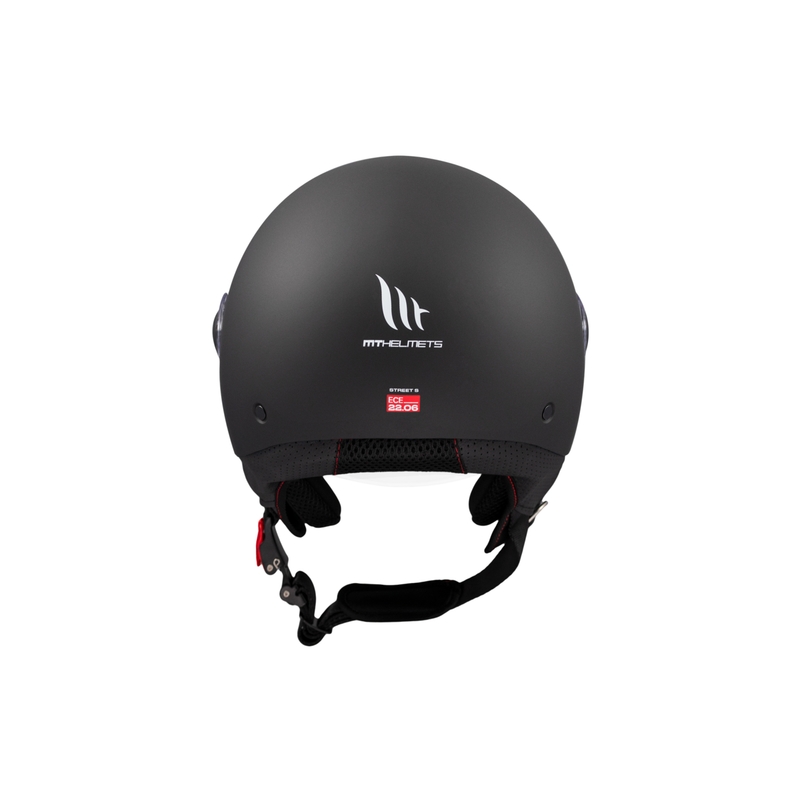 Casco de moto abierto MT Street S negro mate