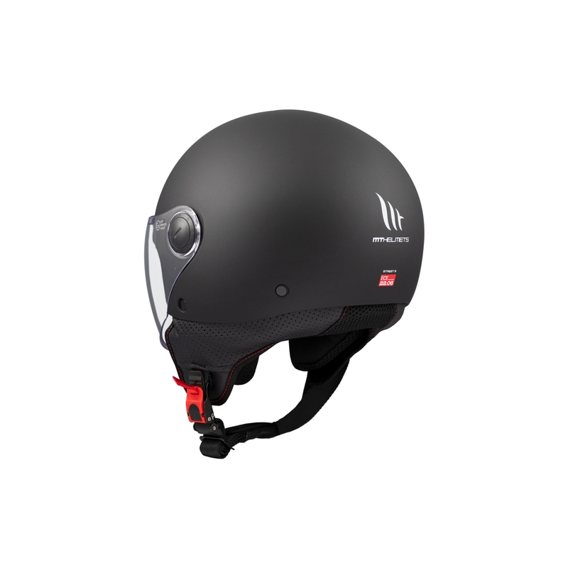 Casco de moto abierto MT Street S negro mate