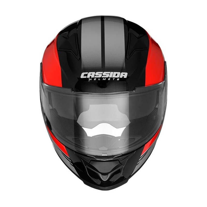 Casco de moto Cassida Apex Jawa - rojo-negro-gris