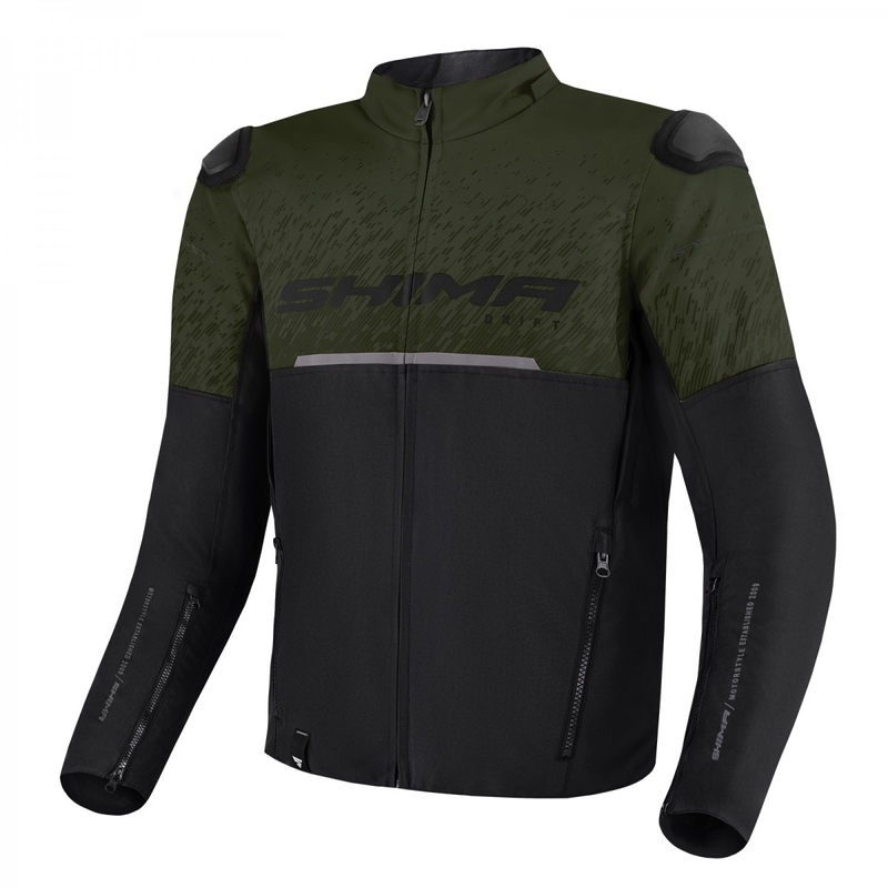 Chaqueta de moto Shima Drift caqui-negro