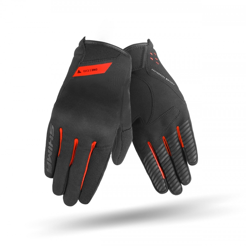 Guantes de moto Shima One EVO negro-rojo