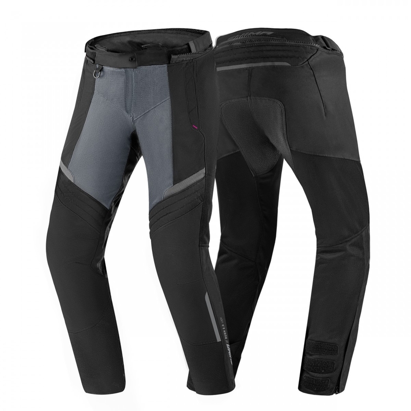 Pantalón de moto para mujer Shima Rush Vented 2.0 Negro y Gris