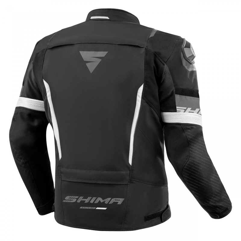 Chaqueta de moto Shima Solid 2.0 blanca y negra