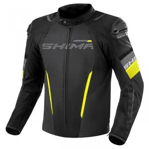 Chaqueta de moto Shima Solid 2.0 negro-amarillo fluo