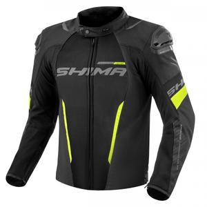 Chaqueta de moto Shima Solid 2.0 Vent negro-amarillo fluo