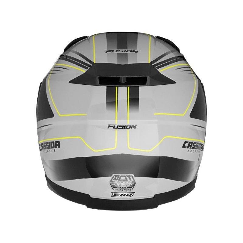 Přilba na motorku Cassida Apex Fusion šedo-černo-fluo žlutá výprodej