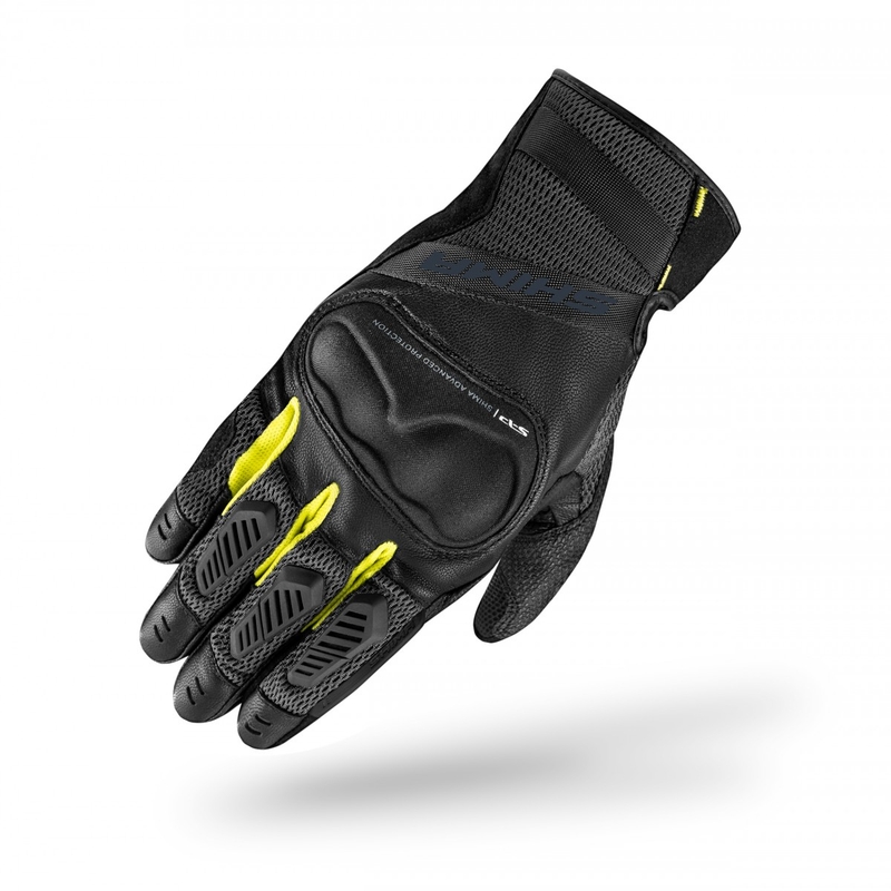 Guantes de moto Shima Hero negro-amarillo fluo