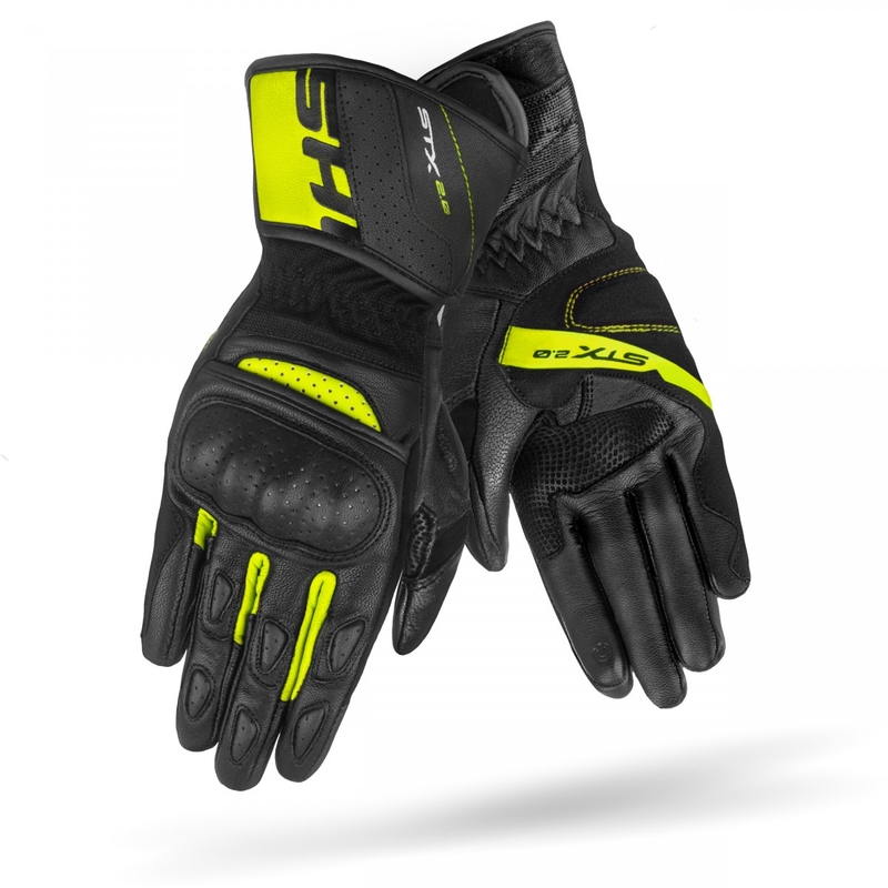 Guantes de moto Shima STX 2.0 negro-amarillo fluo