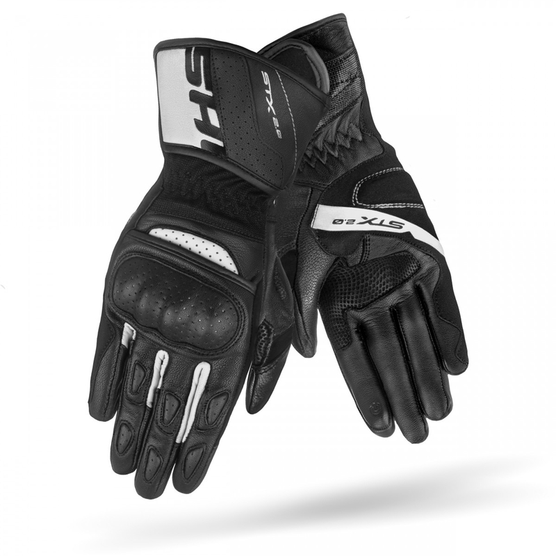 Guantes de moto Shima STX 2.0 blanco y negro
