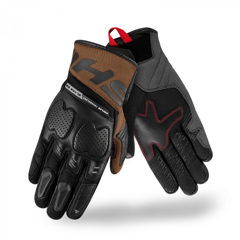 Guantes de moto Shima Blaze 2.0 negro-marrón