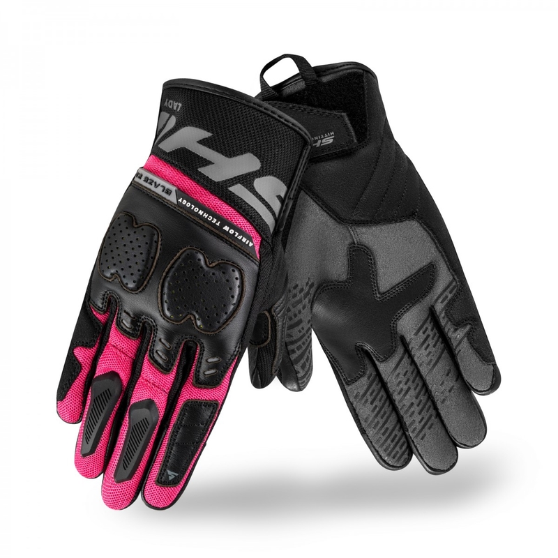Guantes de moto Shima Blaze 2.0 para mujer en negro y rosa