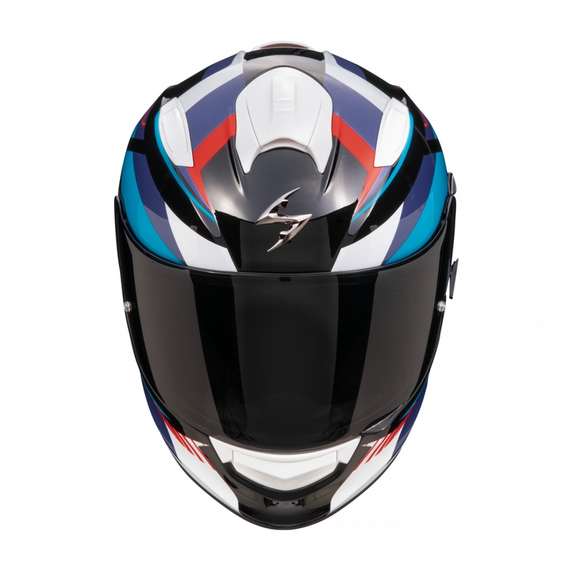 Casco integral de moto Scorpion EXO-491 Abilis negro-azul-rojo