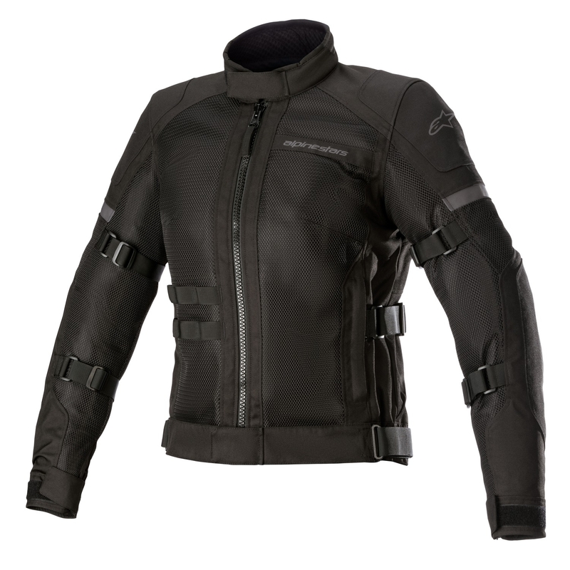 Chaqueta de moto Alpinestars Stella Crosshill Waterproof Air para mujer, color negro-negro