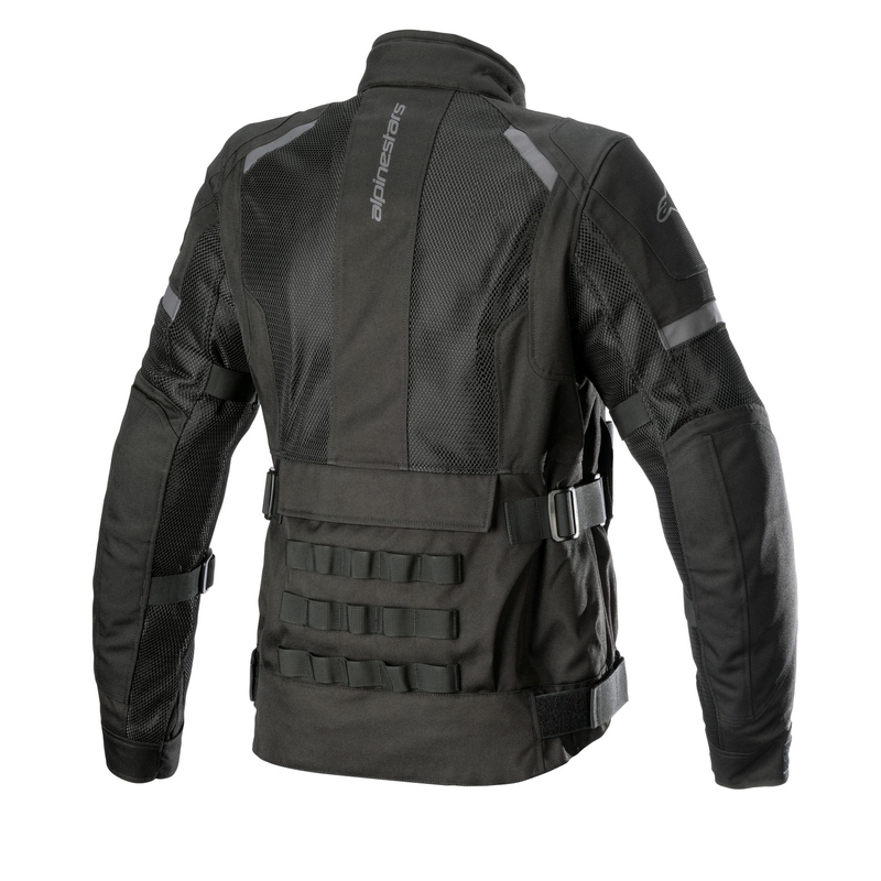 Chaqueta de moto Alpinestars Stella Crosshill Waterproof Air para mujer, color negro-negro