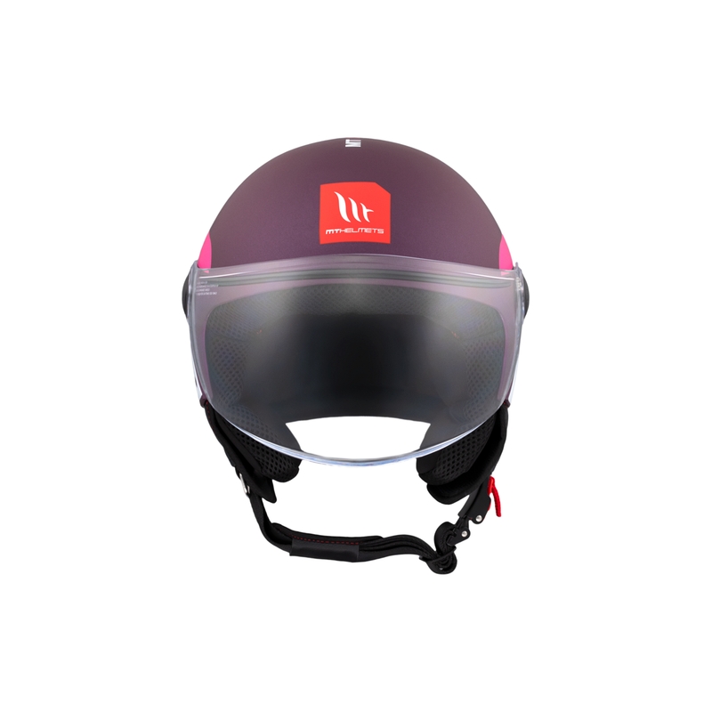 Casco de moto abierto MT STREET INBOARD C8 mate púrpura-rosa